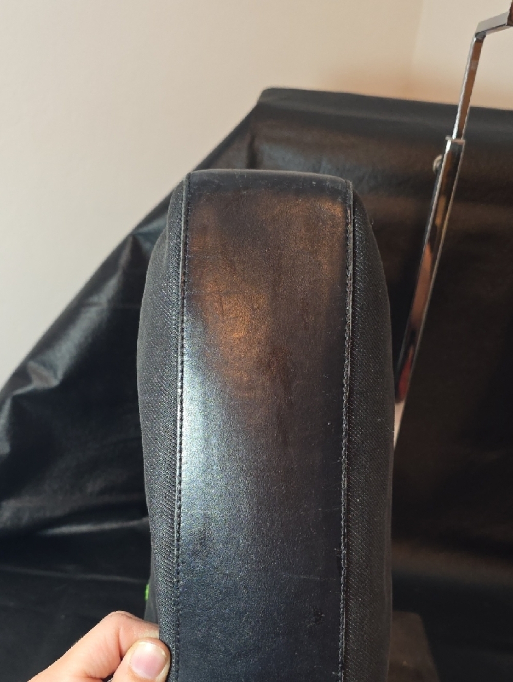 Gucci Black Denim Tote with Red and Green Web Accent - Picture 7 of 14